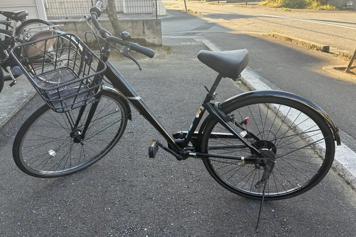 買い取った黒のシティサイクル（スカラーレ）