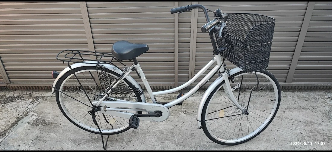 引き取ったシティサイクル（ママチャリ・錆あり・長期保管品）