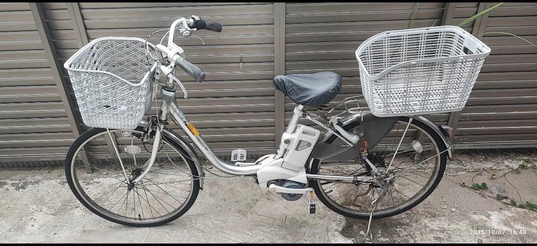 買い取った電動アシスト自転車（2015年式・バッテリー残量約50%）